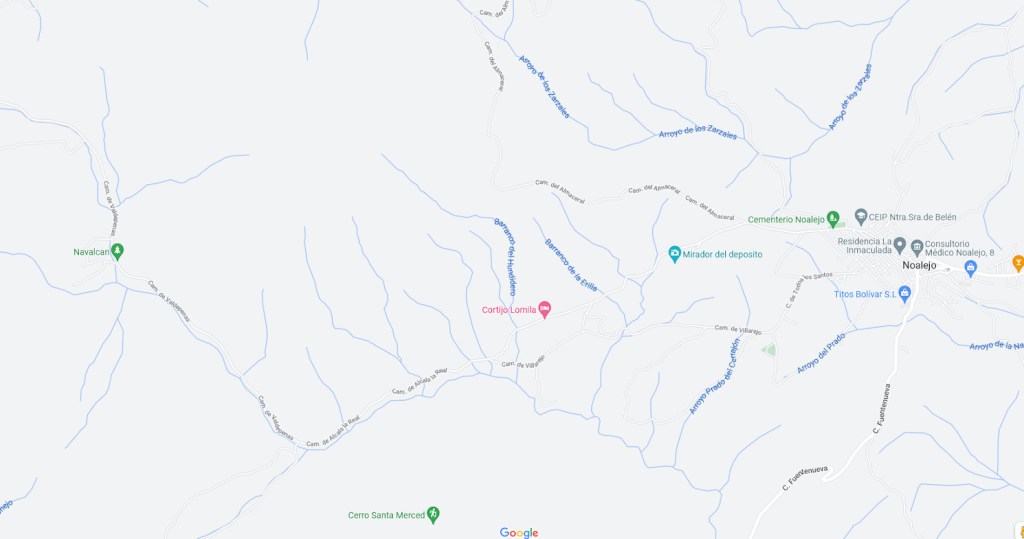 Ubicación del Paraje de Navalcán (Noalejo)