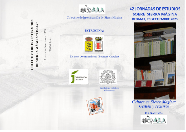 Triptico de las 42 Jornadas de Estudio Sobre Sierra Mágina. (Bedmar. 2025)