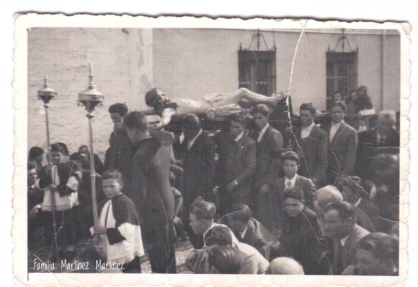Sermón de las Siete Palabras de Noalejo (4 de abril de 1958. Foto cedida por la Familia Martínez Martínez