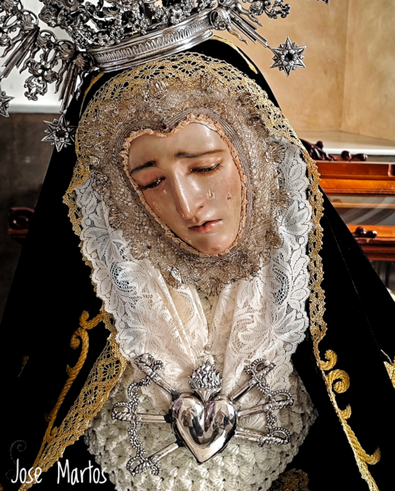 Virgen de los Dolores de Noalejo. Anónimo, siglo XVIII. Atribuida a la escuela granadina.