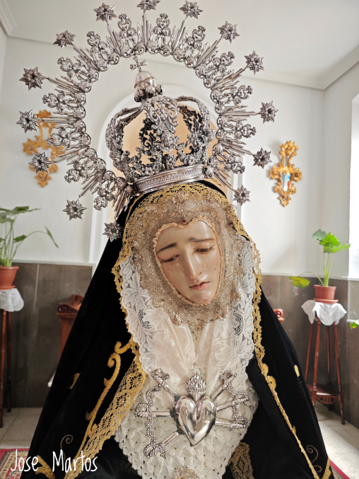 Virgen de los Dolores de Noalejo. Anónimo, siglo XVIII. Atribuida a la escuela granadina.